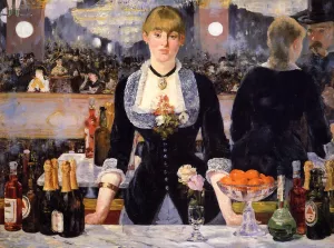 A Bar at the Folies-Bergere by Edouard Manet - Hand-Painted Oil Painting Reproduction