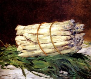 Main Product Photo of A Bunch Of Asparagus Painting by Edouard Manet