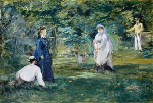 Main Product Photo of A Game of Croquet Painting by Edouard Manet