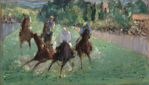Main Product Photo of At the Races Painting by Edouard Manet