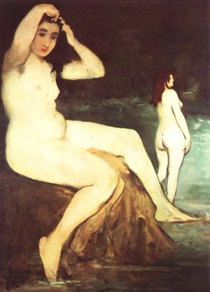 Main Product Photo of Bathers on the Seine Painting by Edouard Manet