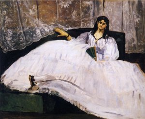 Main Product Photo of Baudelaire's Mistress, Reclining Painting by Edouard Manet