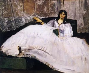 Baudelaire's Mistress, Reclining by Edouard Manet Oil Painting Reproduction