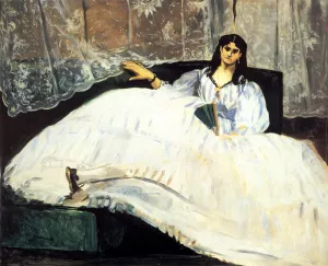 Baudelaire's Mistress Reclining by Oil Painting Reproduction