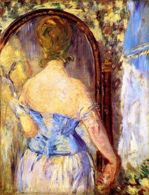 Before the Mirror by Edouard Manet Oil Painting Reproduction