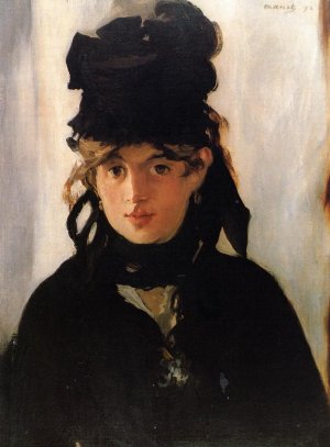 Main Product Photo of Berthe Morisot with a Bouquet of Violets Painting by Edouard Manet