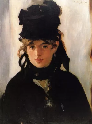 Berthe Morisot with a Bouquet of Violets by Edouard Manet Oil Painting Reproduction