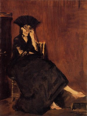 Main Product Photo of Berthe Morisot with a Fan Painting by Edouard Manet