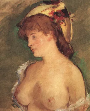 Blonde Woman with Bare Breasts by Edouard Manet - Hand-Painted Oil Painting Reproduction