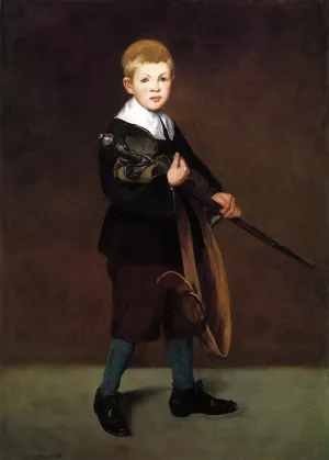 Boy with a Sword by Edouard Manet - Hand-Painted Oil Painting Reproduction