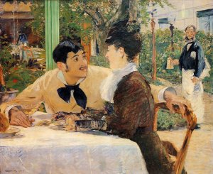Main Product Photo of Chez le Pere Lathuille Painting by Edouard Manet