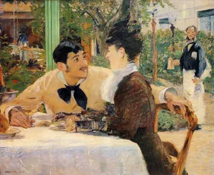 Chez le Pere Lathuille by Edouard Manet Oil Painting Reproduction