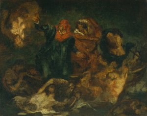 Main Product Photo of Copy after Delacroix's 'Bark of Dante' Painting by Edouard Manet