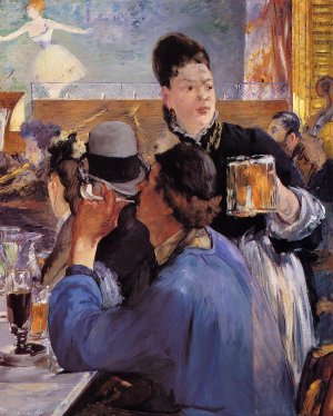 Main Product Photo of Corner in a Cafe-Concert Painting by Edouard Manet