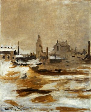 Effect of Snow at Petit-Montrouge by Oil Painting Reproduction