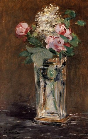 Main Product Photo of Flowers in a Crystal Vase II Painting by Edouard Manet
