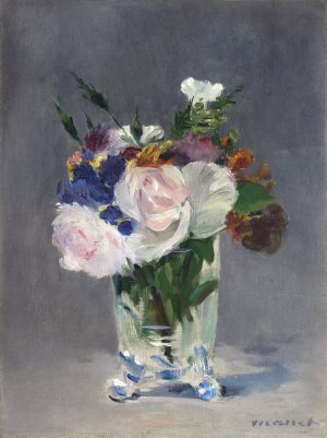 Main Product Photo of Flowers in a Crystal Vase Painting by Edouard Manet