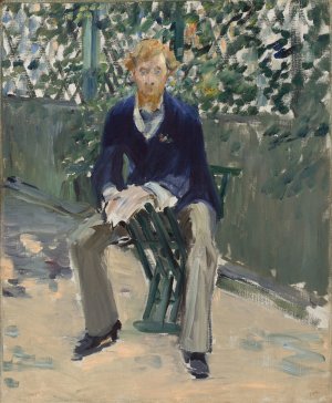 Main Product Photo of George Moore in the Artist's Garden Painting by Edouard Manet