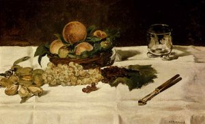 Main Product Photo of Grapes, Peaches and Almonds Painting by Edouard Manet