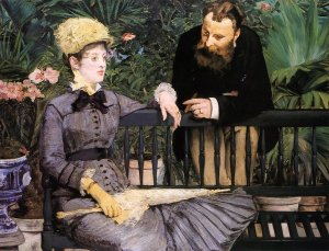 Main Product Photo of In the Conservatory Painting by Edouard Manet