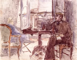 Interior at Arcachon Study by Edouard Manet Oil Painting Reproduction