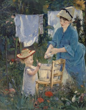 Main Product Photo of Laundry Painting by Edouard Manet