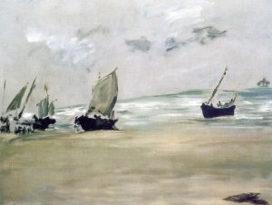 Main Product Photo of Low Tide at Berck Painting by Edouard Manet