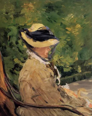 Madame Manet at Bellevue by Edouard Manet - Hand-Painted Oil Painting Reproduction