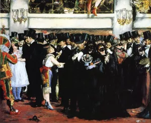 Masked Ball At The Opera by Edouard Manet - Hand-Painted Oil Painting Reproduction