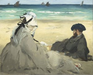 Main Product Photo of On The Beach Painting by Edouard Manet