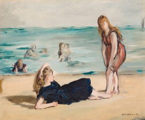 Main Product Photo of On the Beach Painting by Edouard Manet