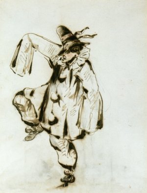 Main Product Photo of Pierrot Dancer Painting by Edouard Manet