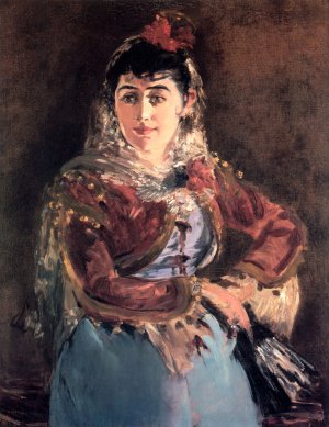 Portrait of Emilie Ambre in the Role of Carmen by Oil Painting Reproduction