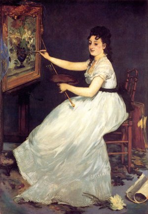Main Product Photo of Portrait of Eva Gonzales Painting by Edouard Manet