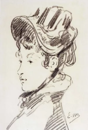 Portrait of Mme Jules Guillemet by Edouard Manet Oil Painting Reproduction