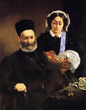 Main Product Photo of Portrait of Monsieur and Madame Manet Painting by Edouard Manet