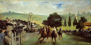 Racetrack near Paris by Edouard Manet Oil Painting Reproduction