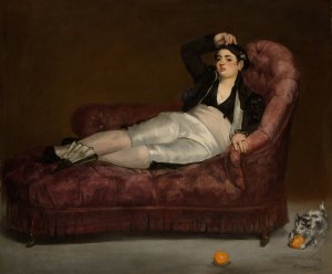 Main Product Photo of Reclining Young Woman in Spanish Costume Painting by Edouard Manet