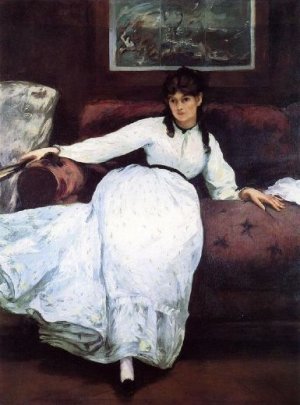 Main Product Photo of Repose: Portrait of Berthe Morisot Painting by Edouard Manet
