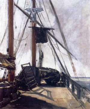Main Product Photo of Ship's Deck Painting by Edouard Manet