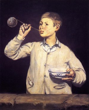 Main Product Photo of Soap Bubbles Painting by Edouard Manet