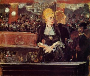 Main Product Photo of Study for 'A Bar at the Folies-Bergere' Painting by Edouard Manet