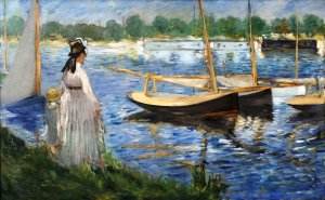 Main Product Photo of The Banks of the Seine at Argenteuil Painting by Edouard Manet