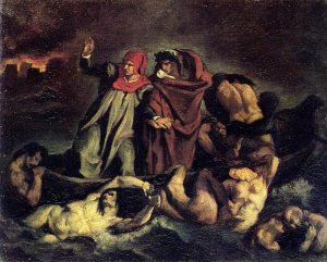 The Barque of Dante after Delacroix by Oil Painting Reproduction
