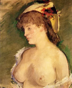 The Blond with Bare Breasts by Oil Painting Reproduction