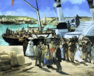 The Folkestone Boat, Boulogne by Edouard Manet Oil Painting Reproduction