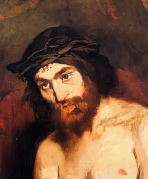 The Head of Christ by Oil Painting Reproduction