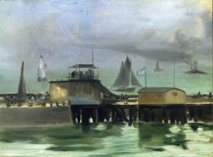 The Jetty at Boulogne by Edouard Manet Oil Painting Reproduction