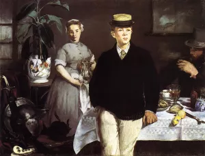 The Lucheon also known as The Luncheon at the Studio by Edouard Manet - Hand-Painted Oil Painting Reproduction