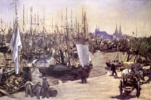 The Port of Bordeaux by Oil Painting Reproduction